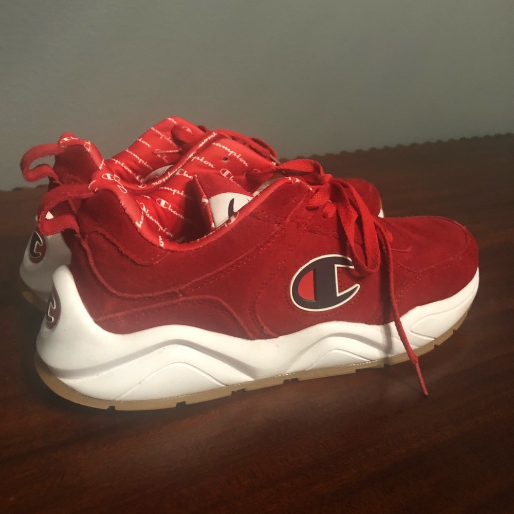 Red champion shoes